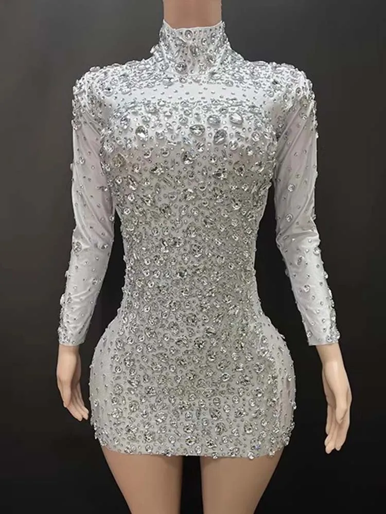 Abito in rete elastica sexy con stampa a caldo di alta qualità 2025 Abbigliamento da donna personalizzato di nuova moda