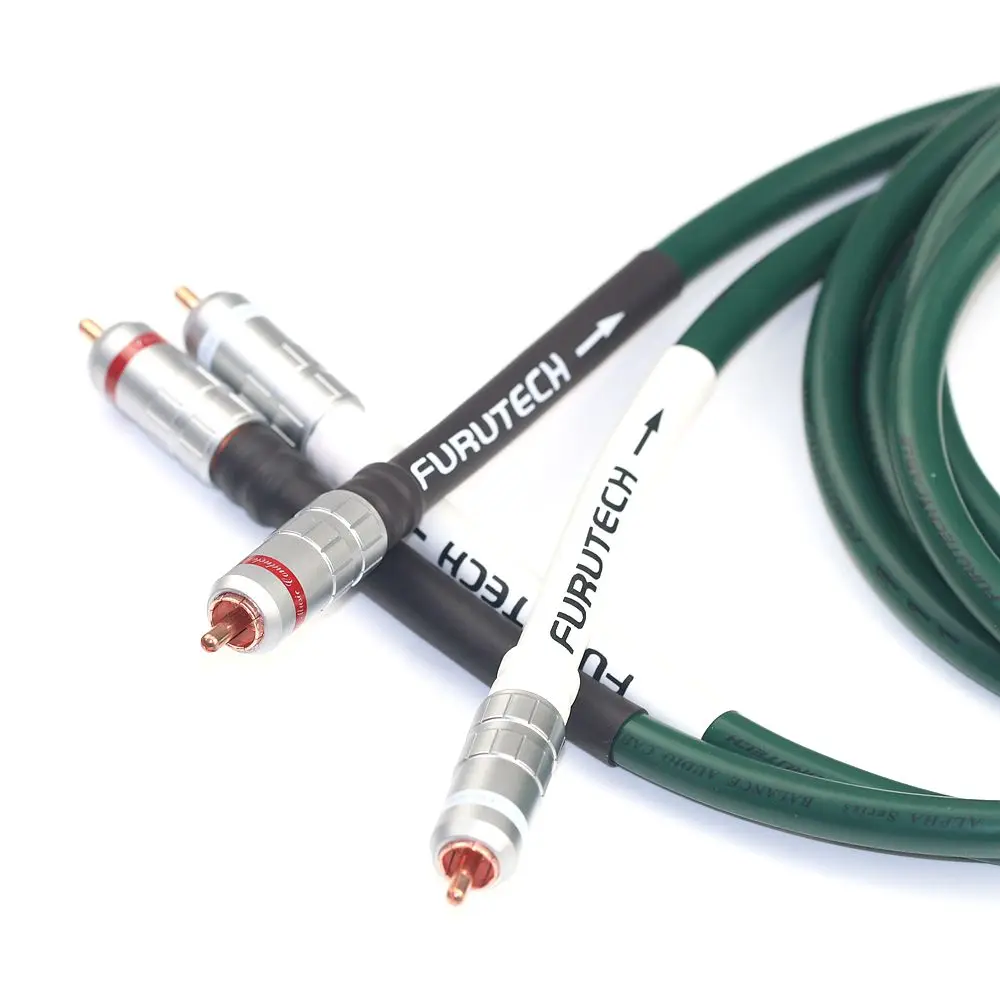 Japanese Furutech FA-220 Single Crystal Copper Signal Line HiFi Double Lotus CD Player Audio Signal Line Male to Male RCA Line