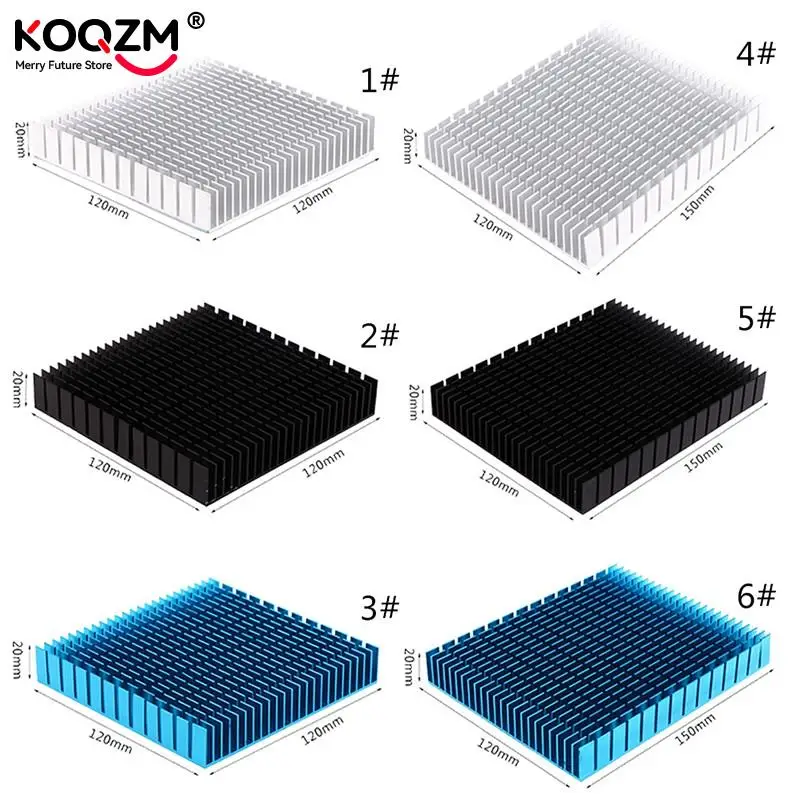 120mm/ 150mm Heating Panel Heat Sink Aluminum Heatsink CPU Power Amplifier Radiator