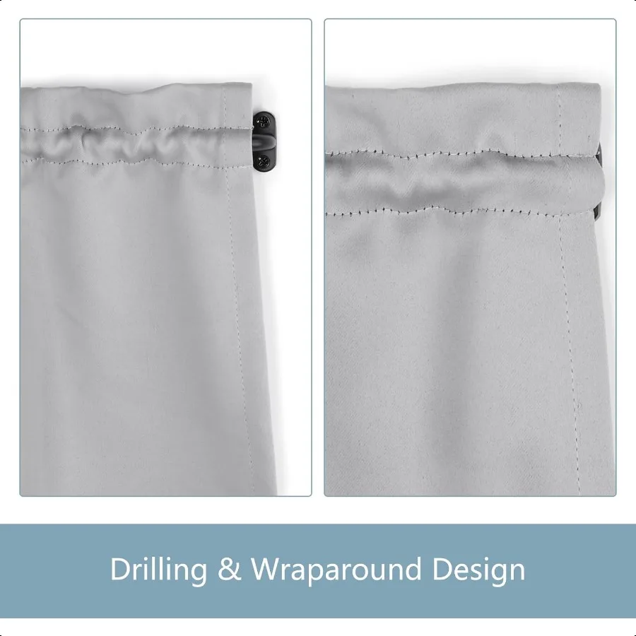 TYRON 2 عبوة من قضيب ستارة وشاح لولبي قابل للتعديل 1830 بوصة 3 8 بوصة. قضبان ستارة باب فرنسية بقطر أسود