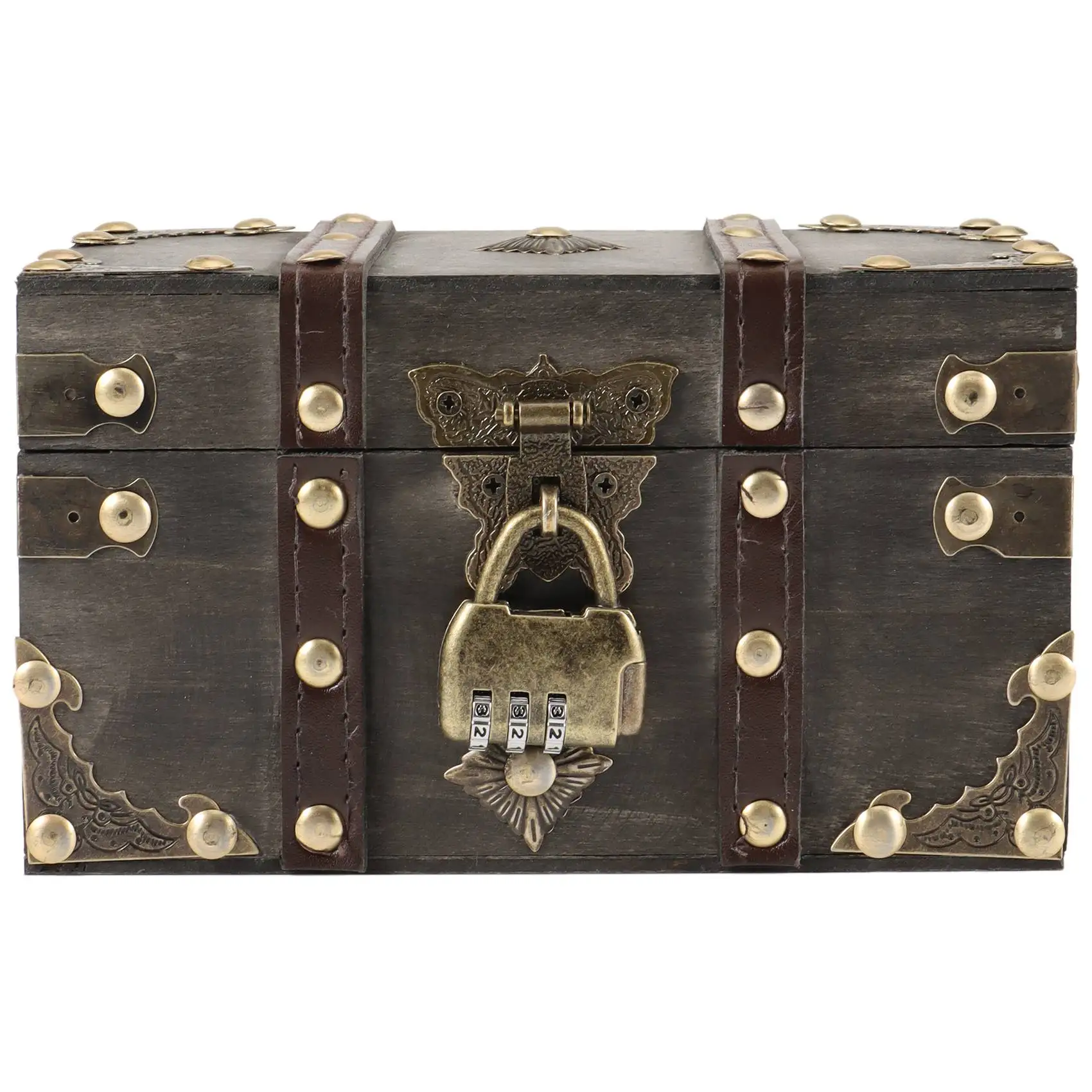 ABFN-caja de almacenamiento de madera Retro de estilo europeo, caja de almacenamiento para el hogar, decoración de caja de madera, accesorio de Escape de habitación