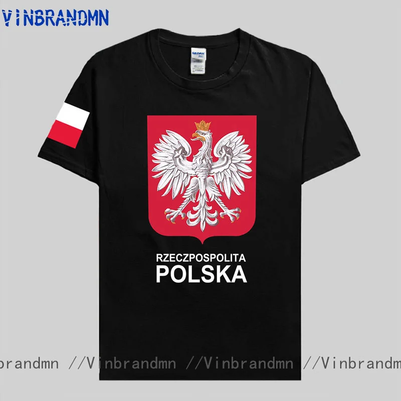 Poland Mens T Shirts Polish Pole Jerseys Hip Hop Nation Team Cotton T-shirt Fitness Clothing Tops Tee Country POLSKA POLAK Shirt