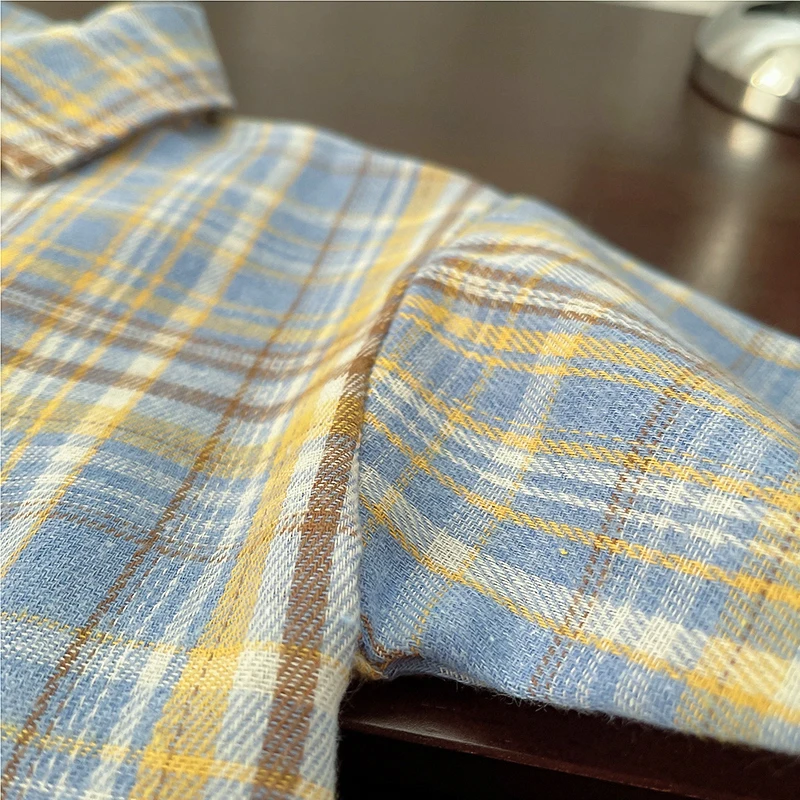 Toddler Baby Shirt Thin Clothes Spring Clothing Infant Boy Plaid Cotton Tops 1 2 3 4 Years Kids Long Sleeves Shirt