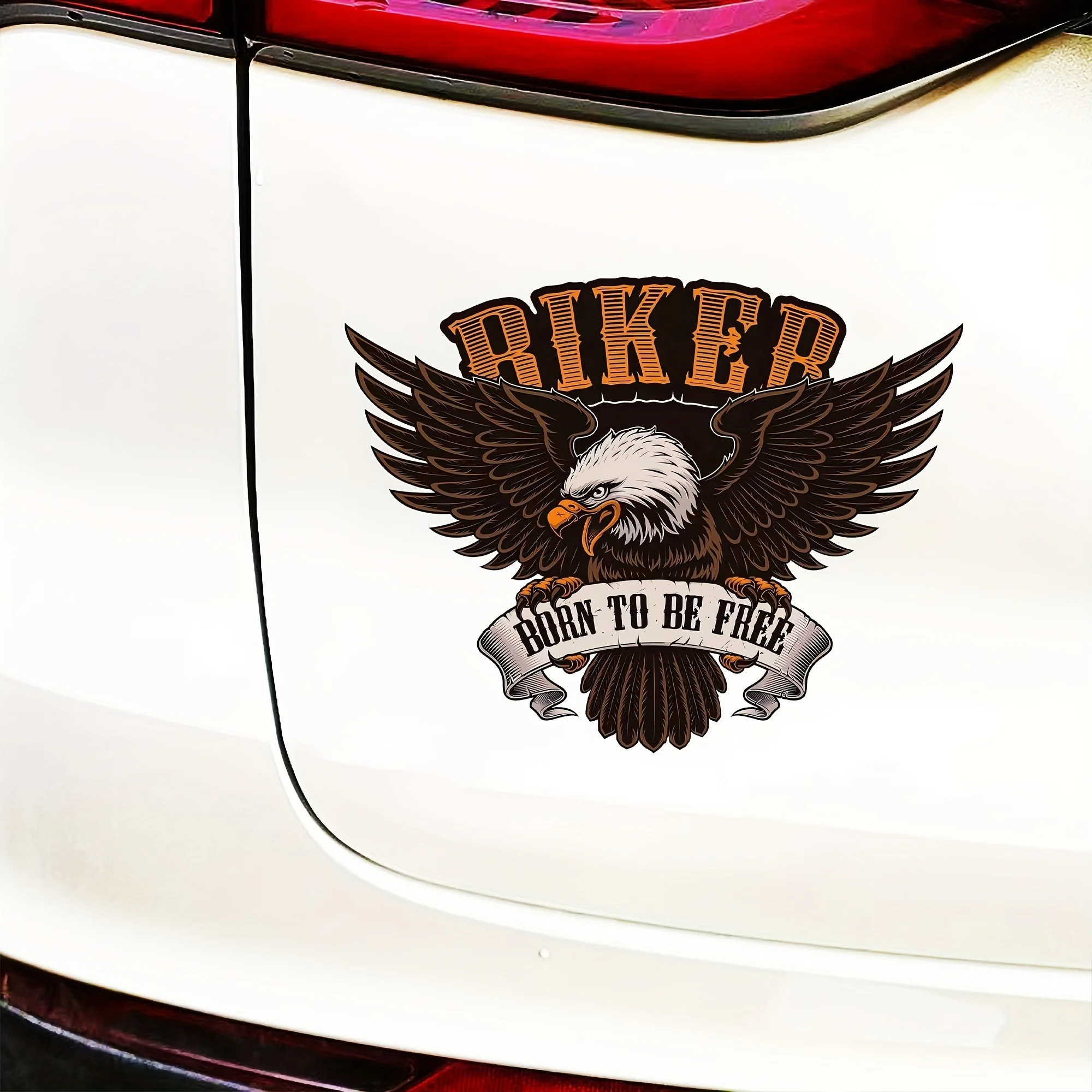 Biker Eagle Wings Feathers Motorcycle Car Reflective Sticker Decal