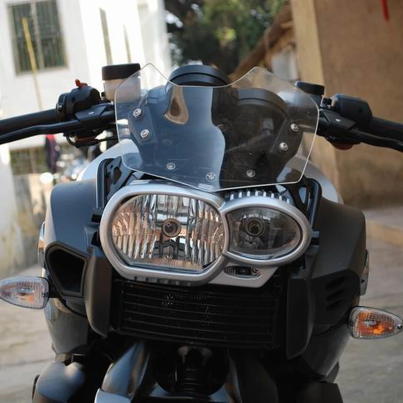 For BMW K1200R K 1200 R K1300R K 1300 R 2004-2015 Windshield Windscreen Deflector Cover Acrylic Black Clear Kit Set