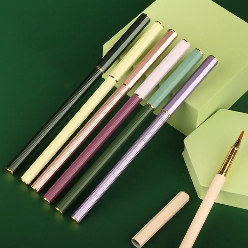 Portable Fountain Pen Type Small Script Metal Rod Soft Hair Calligraphy Brushes 2.6 Ink Sac Small Block Calligraphy Pen Painting