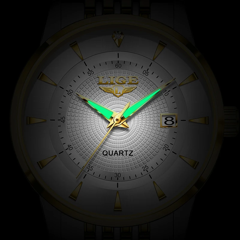 LIGE Orologio da regalo elegante alla moda per donna Orologio da polso al quarzo da donna sportivo impermeabile casual Orologio da donna con data di lusso semplice