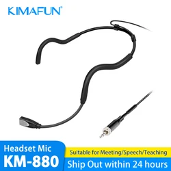 KIMAFUN Pro Wired Headset Microphone Unidirectional Condenser Mic for Speech Classroom Hosting Teaching and AKG Shure Sennheiser