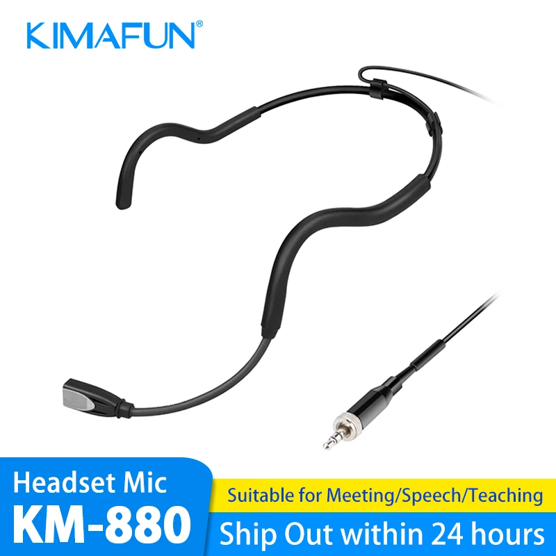 KIMAFUN Pro Wired Headset Microphone Unidirectional Condenser Mic for Speech Classroom Hosting Teaching and AKG Shure Sennheiser