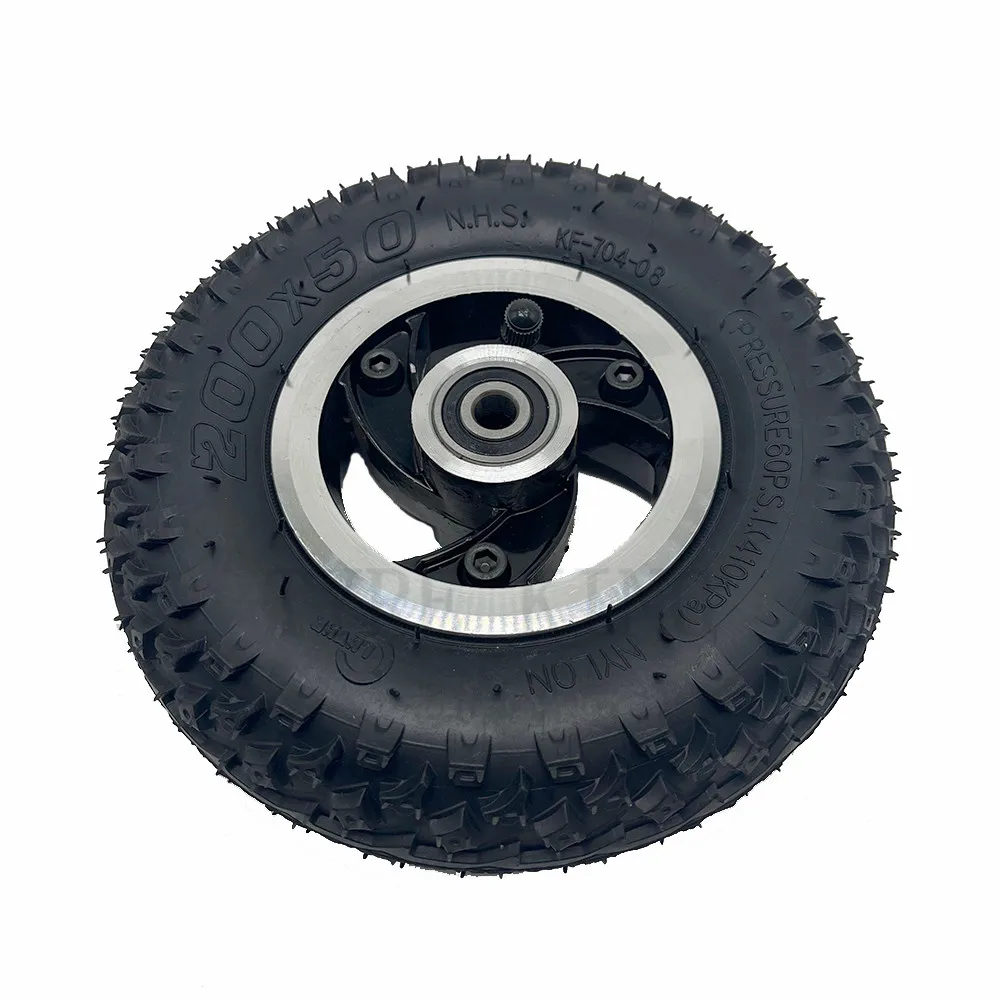 High Quality 200x50 Off-road Wheel Tire 8 Inch 200*50 Inner Outer Tyre with Alloy Hub Rim for Electric Scooter Accessories