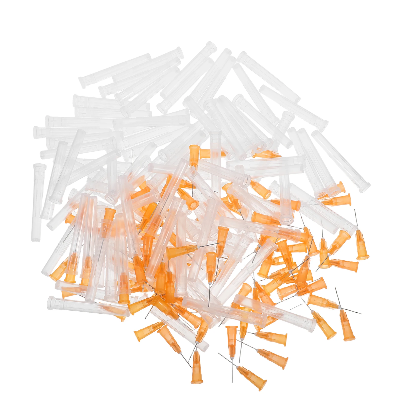 

100pcs Dispensing Needles Luer Lock Stainless Steel Blunt Tip Precision Industrial Liquid Refill Tool Glue Bottle Plastic