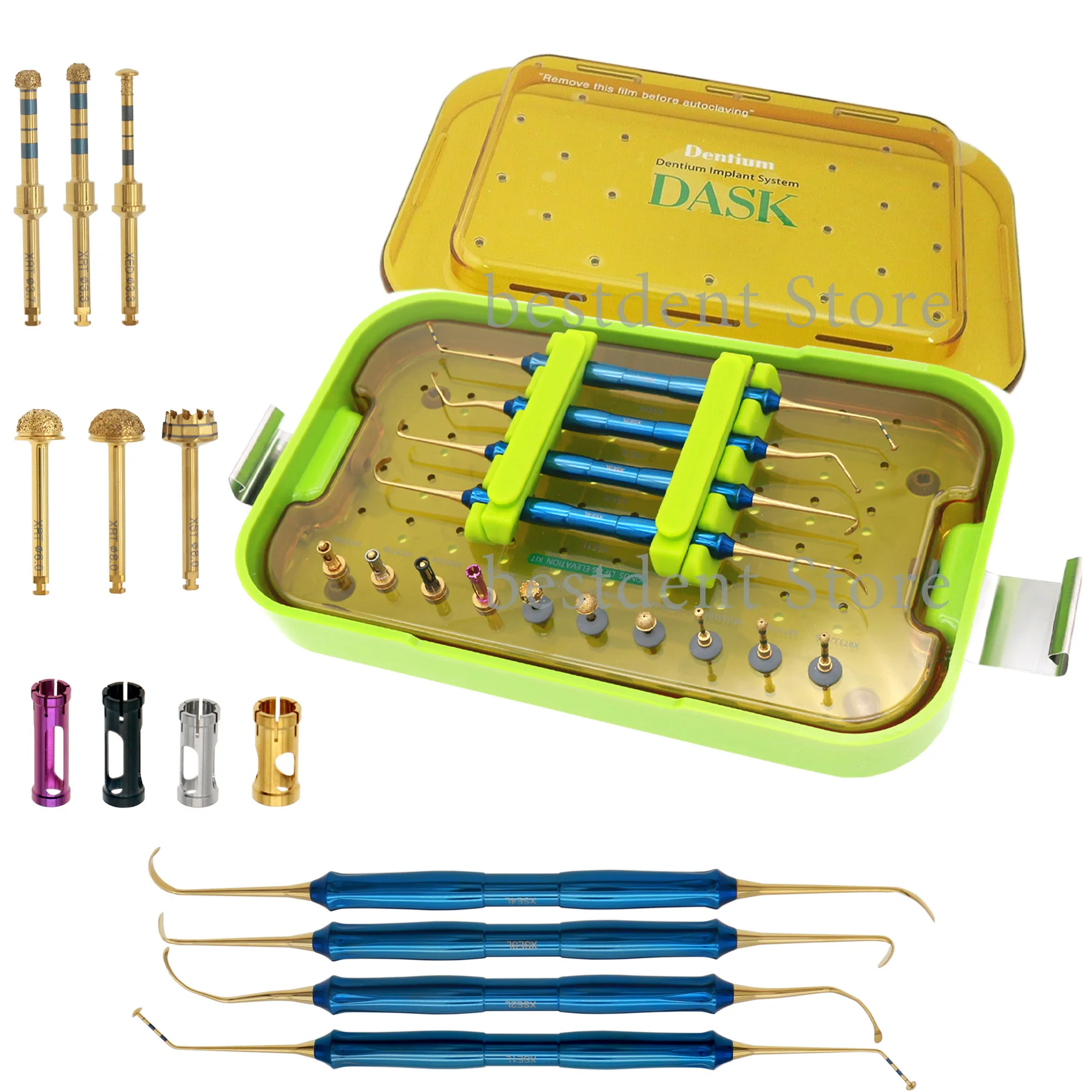 

DASK Dental Sinus Lift Kit Lateral Crestal Drills Stoppers Elevation Instruments