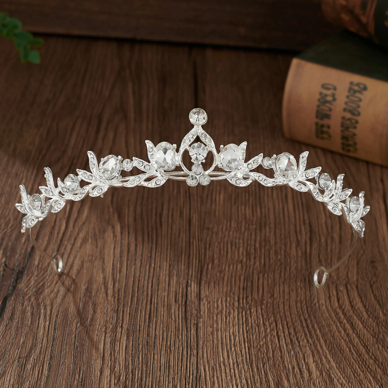 بسيطة حجر الراين التيجان والتيجان الذهب/الفضة اللون سبائك Headbands النساء حفلة عيد ميلاد العصابات الشعر العروس الزفاف الشعر مجوهرات