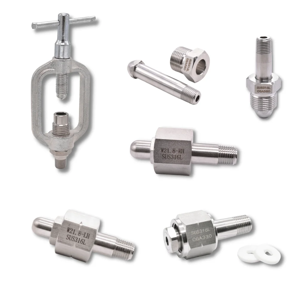 1/4'' 스테인리스 스틸 316 SS316 CGA320 가스 실린더 피팅 커넥터