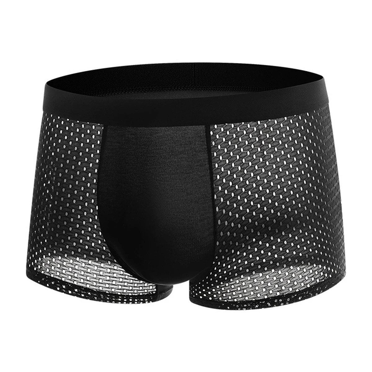 Bamboo Fiber Boxer Shorts Bamboo Fiber Underpants Ice Silk Hollow Breathable Underpants for Men