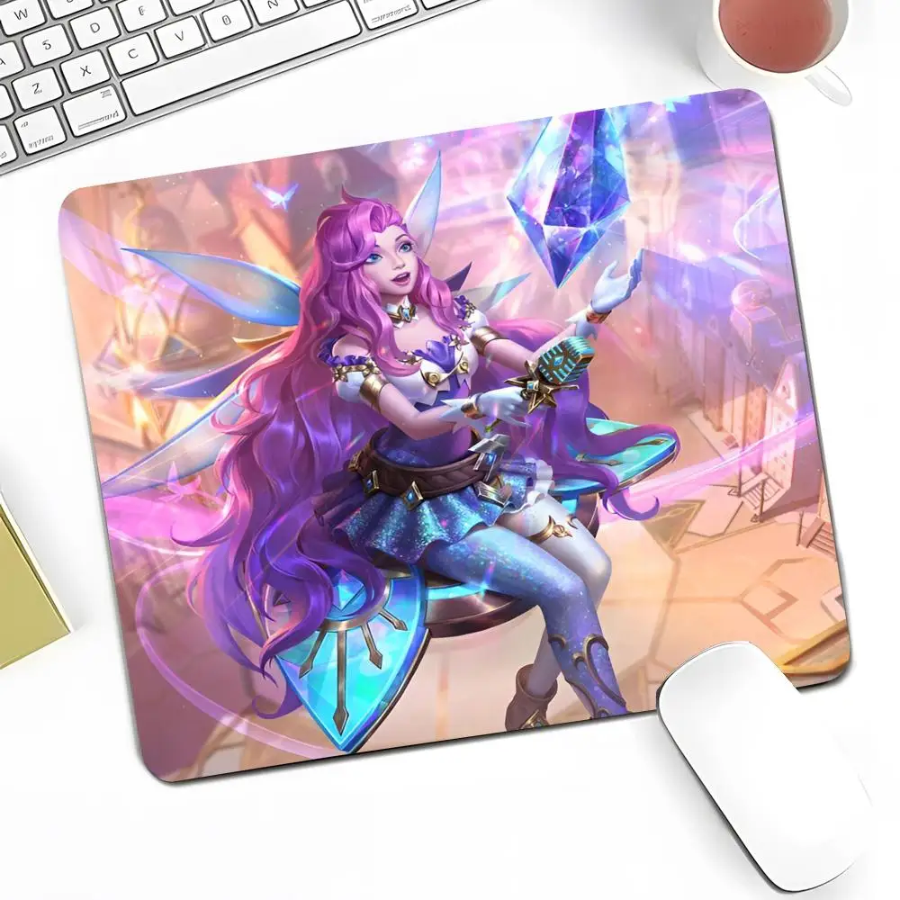 Game S-Seraphine Mouse Pad Anime Game Mouse Pad High Quality Small Desk Pad Rubber Laptop Desk Pad