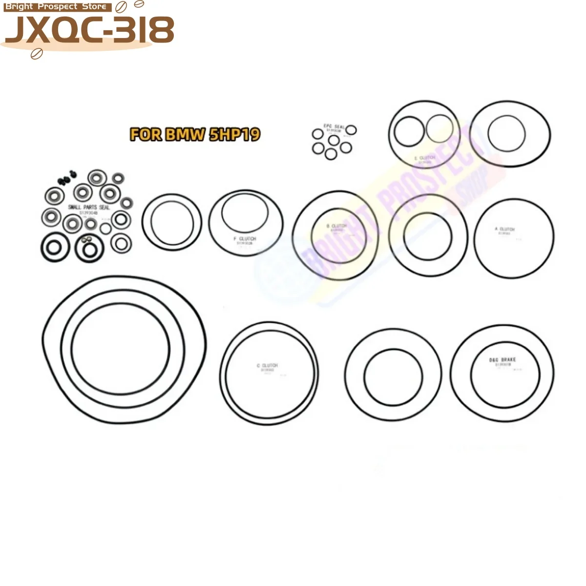 

For BMW Car Parts Auto Accessories K139B5HP19 ZF5HP19 Automatic Transmission Gearbox Seal Ring Kit Repair Pack