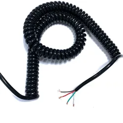 PU spring cable wire 4 core 20 26 22 awg stretch 1 2 3 4 5 6 7 8 9 10  meters spiral telescopic wire
