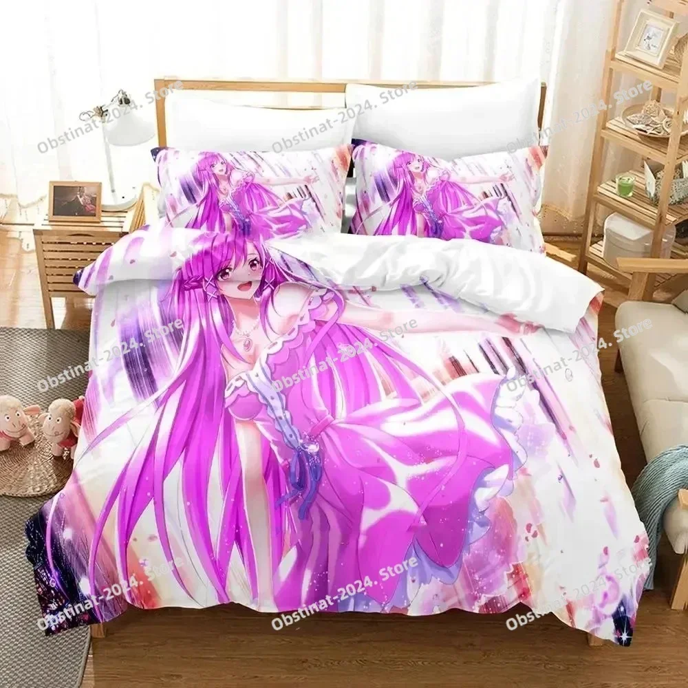 Anime Cupids Chocolates Bedding Set Print single Comforter Quilt Bed Cover Duvet Cover Pillow Case 3 Pieces Sets Kids Adult Size