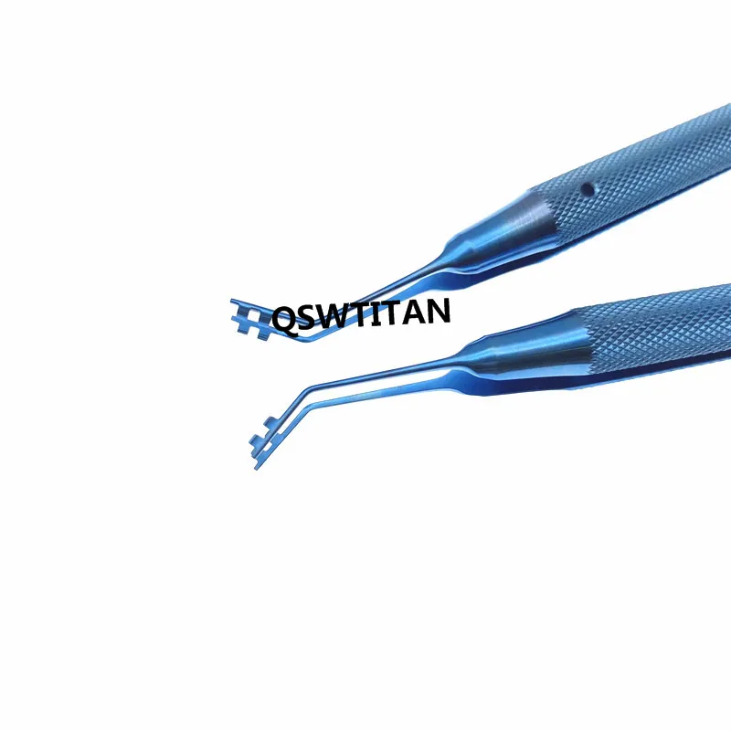 Titanium Ophthalmic Lens folding forceps Round handle Ophthalmic microsurgery instrument