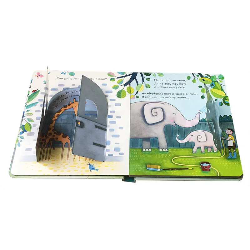 Usborne Peep Inside The Zoo 3D stereoscopic English educational picture book suitable for beginners in learning English