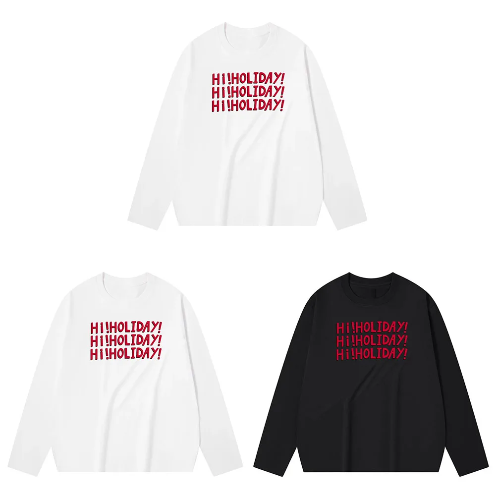 Comfortable Loose T-shirt Holiday Wear Loose Fit Tee Letter Printed Top Comfortable Fit Daily Casual Wear O-neck Neckline