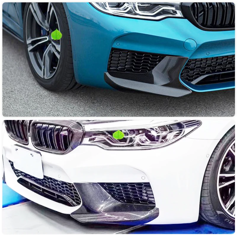 Carbon Fiber Front Bumper Splitters Lip for BMW F90 M5 Sedan 4-Door 2018 2019 Car Racing Front Splitters Apron Lip Body Kits