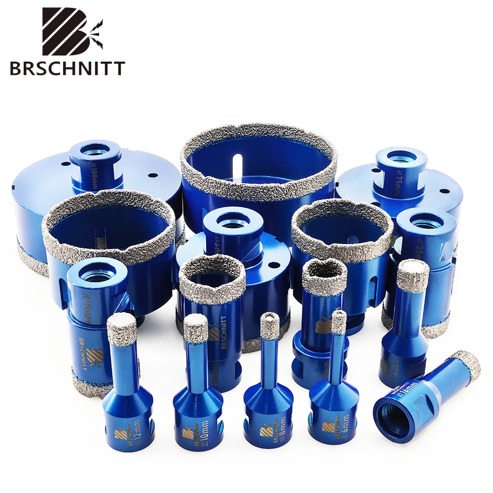 BRSCHNIT Diamond Drill Core Bit Drill 6-150mm 1Pc Diamond Drill Bit Hole Saw for Granite Porcelain Ceramic Drill Tile Cutter