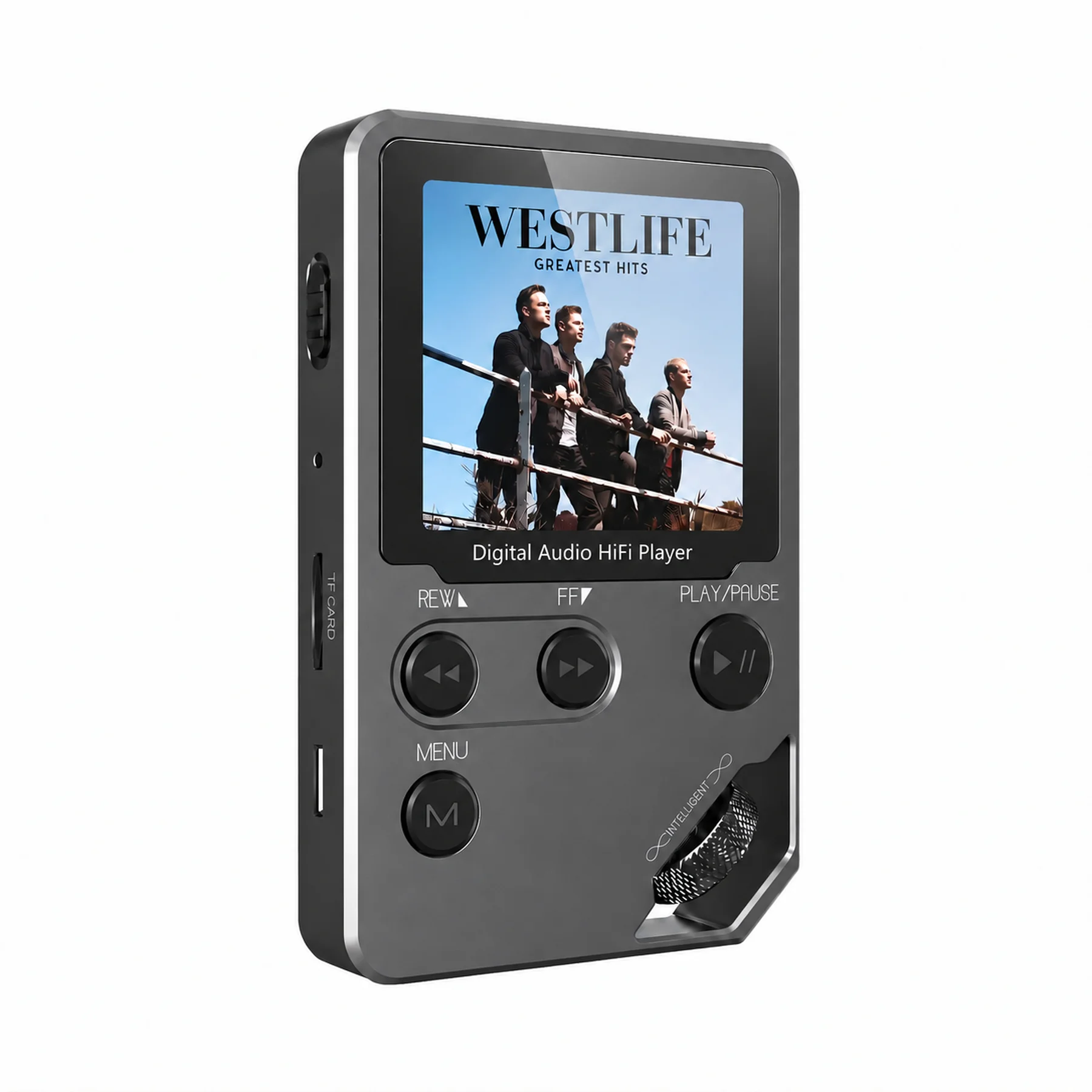 16GB Lossless Sound Bluetooth MP3 Player with 360° Scroll Encoder,Supports Voice Recording,FM Radio and up to 128GB TF Card