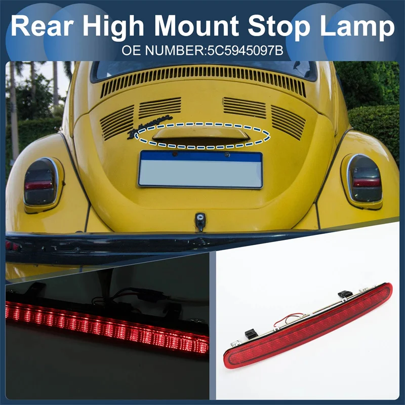 

5C5945097B Светодиодный задний стоп-сигнал с высоким креплением, задний третий стоп-сигнал для VW Beetle 2012 2013 2014 2015 2016 2017 2019