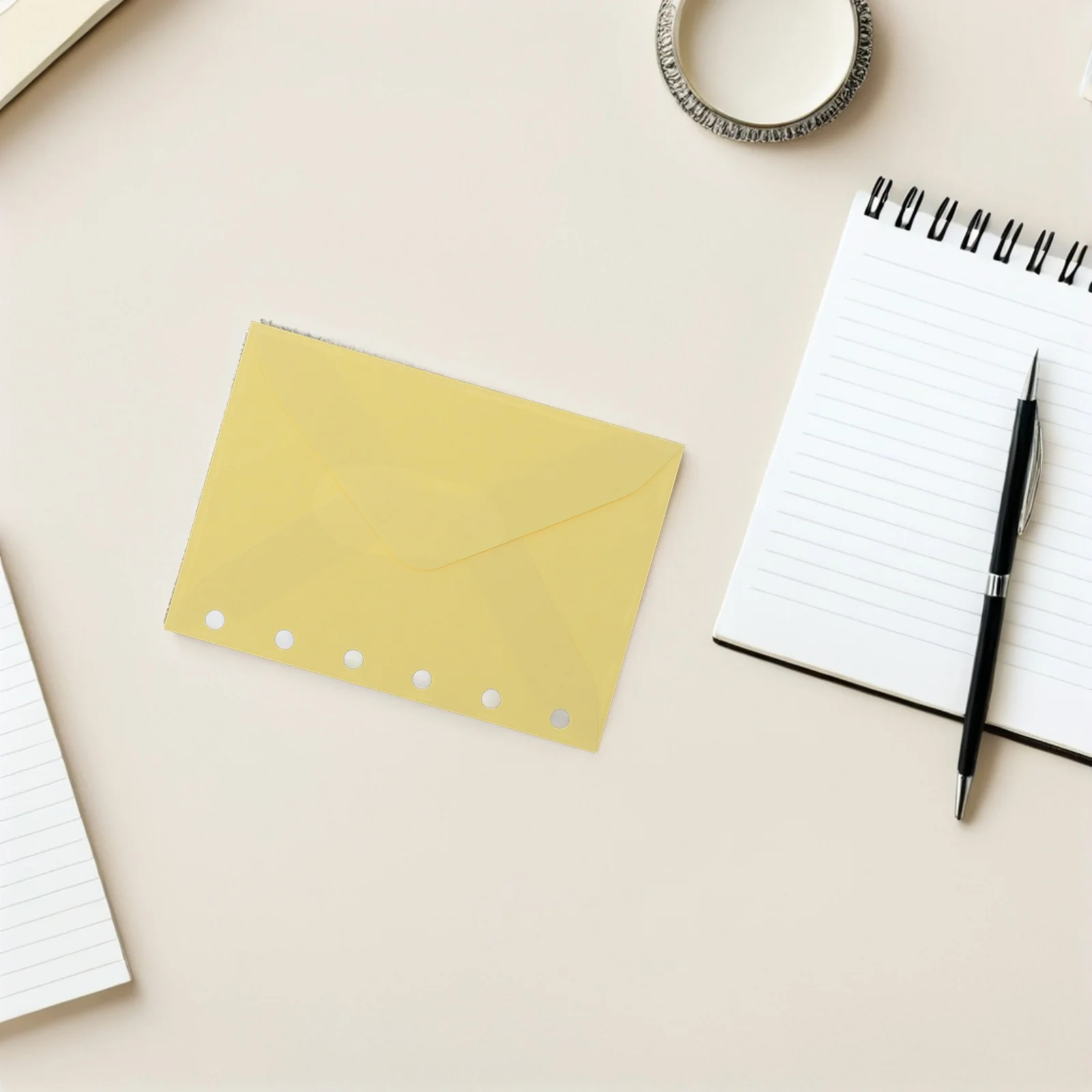 

Transparent Loose Leaf Envelope Bags Plastic Document File Folder Office School Supplies Storage Organizer Stationery