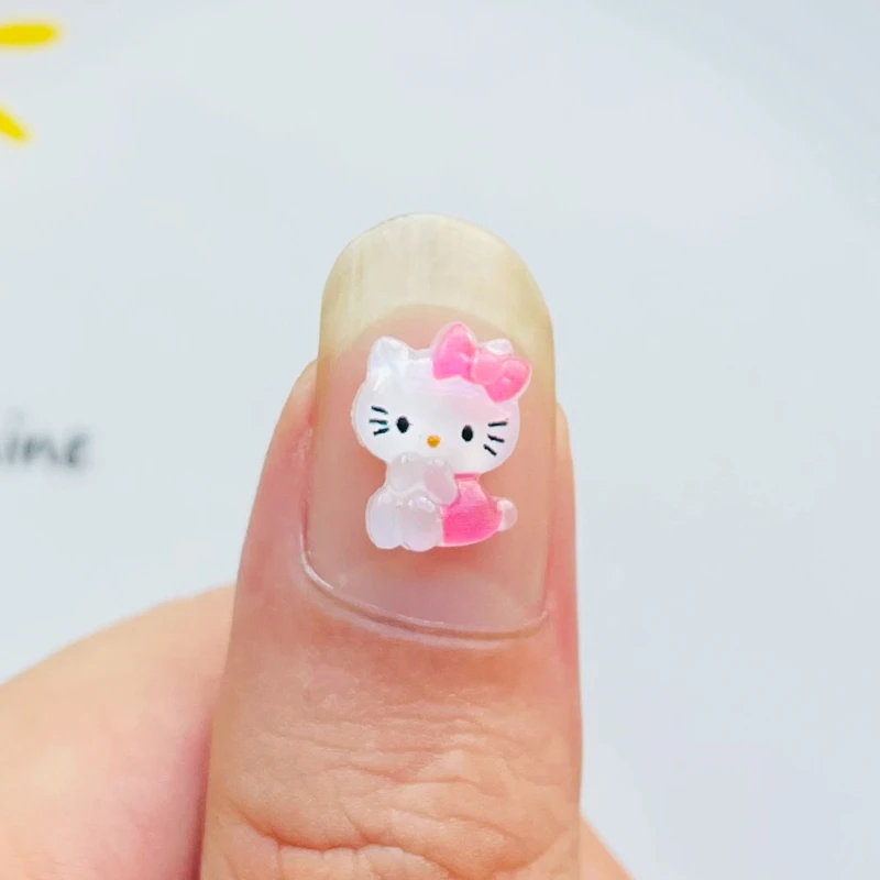 50 Pcs New Cute Mini 9*11mm Resin Little Cat Series Flatback Ornament Jewelry Making Manicure Hairwear Accessories