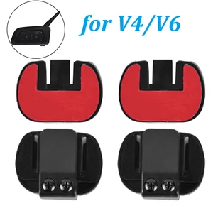 Doppelsiedlung Ribbasis -Basishelm für Motorrad, Bluetooth -Intercom, Montageclip, EJeas V6 Pro, 3,5 mm, V4 Plus, 2pcs 8 Hauptverkäufe von Amarok V6 Scheinwerfer - №5