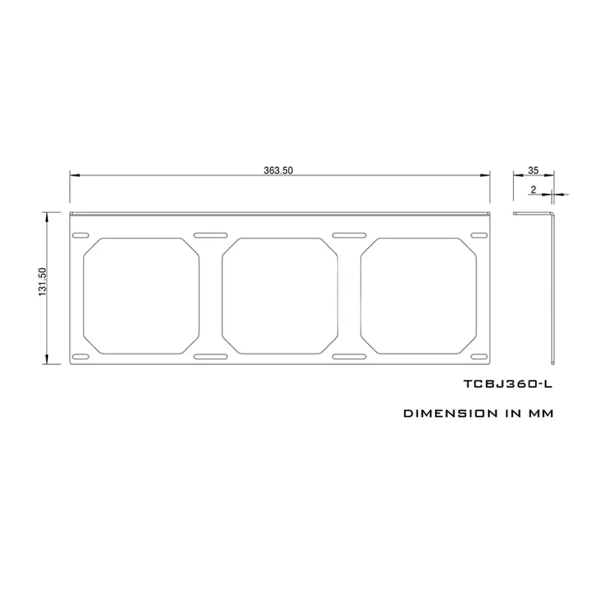 Fan Radiator Holder 12cm 360mm Radiator Mount Bracket Computer Case Gadget TCBJ360 L PC Water Cooling Radiator Support