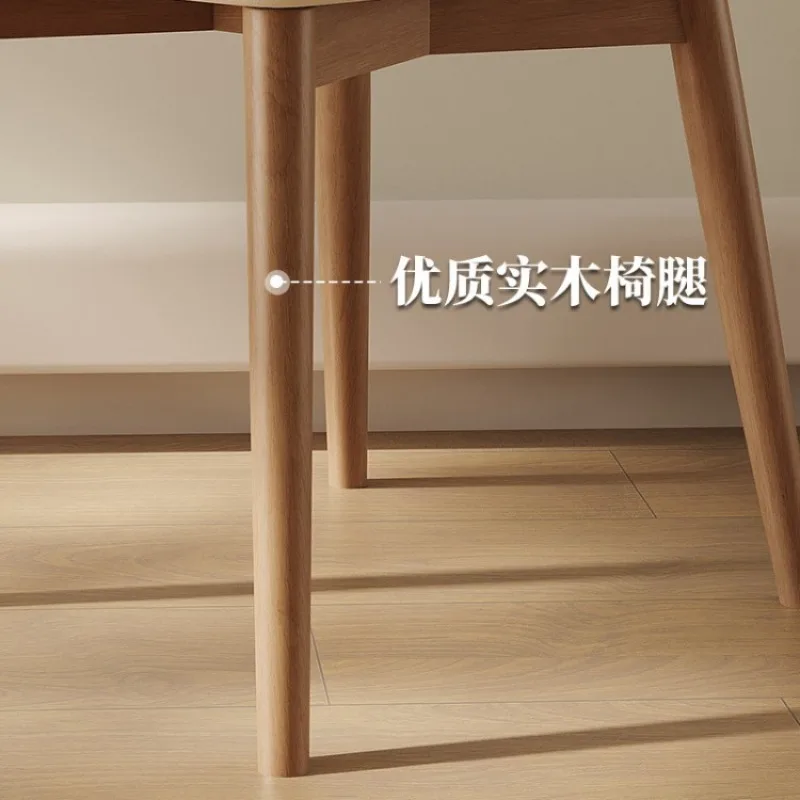 All solid wood dining chair household dining table chairs restaurant soft bag stool backrest