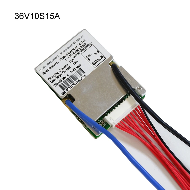 36 в 10S 15A литий-ионная батарея BMS PCM заряжается и разряжается на том же порте