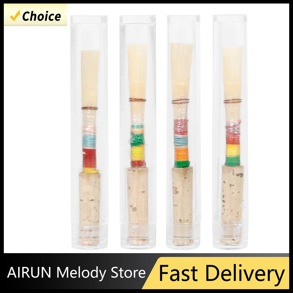 

4 Pcs Oboe Reed Natural Reed Handmade Key of C Coloured High Quality Cork Professional Wind Musical Instrument Accessories