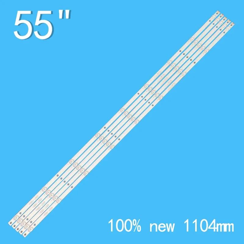 Bande de rétroéclairage LED pour H55E17A GC55D09-ZC22AG-07 9S1P 55PUF6012/T3 AOC AOC 55U6 écologique LE55U7 sacrifice