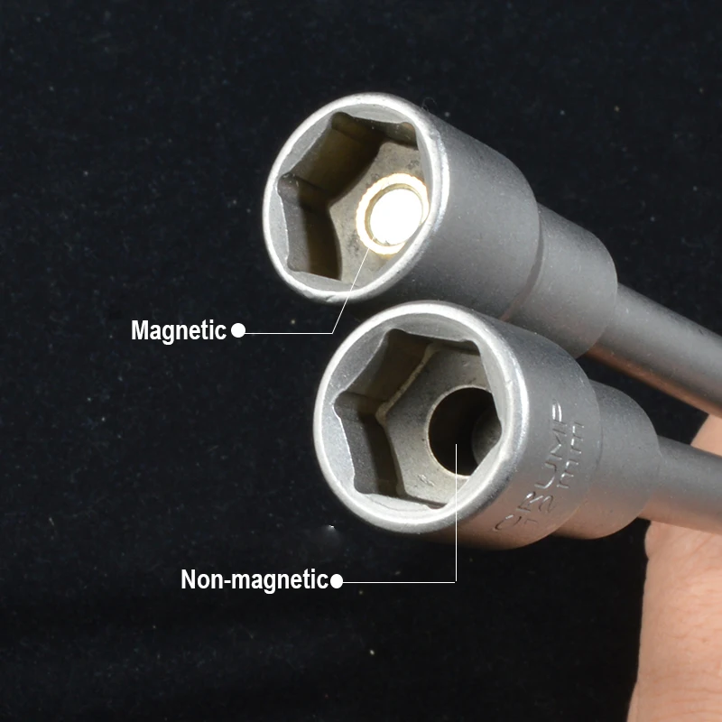 연장 강력 마그네틱 1/4, 6.35mm 섕크 육각 소켓 나사 어댑터 드릴 비트, 육각 너트 미터법 5.5-19mm 선택, 200mm, 1 개