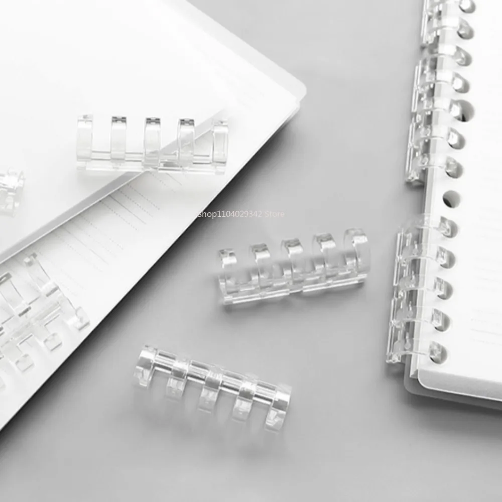 10Pcs Creative Loose Leaf Book Spiral Binder Inner Hinged Ring Binding Rings Desk Calendar Circle For Card Key Album