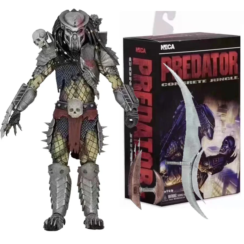 NECA Predator Concrete Jungle Hunter Actionfigur Aliens Clan Leader SCARFACE Elder Predator Sammlerspielzeug Puppengeschenke 20CM