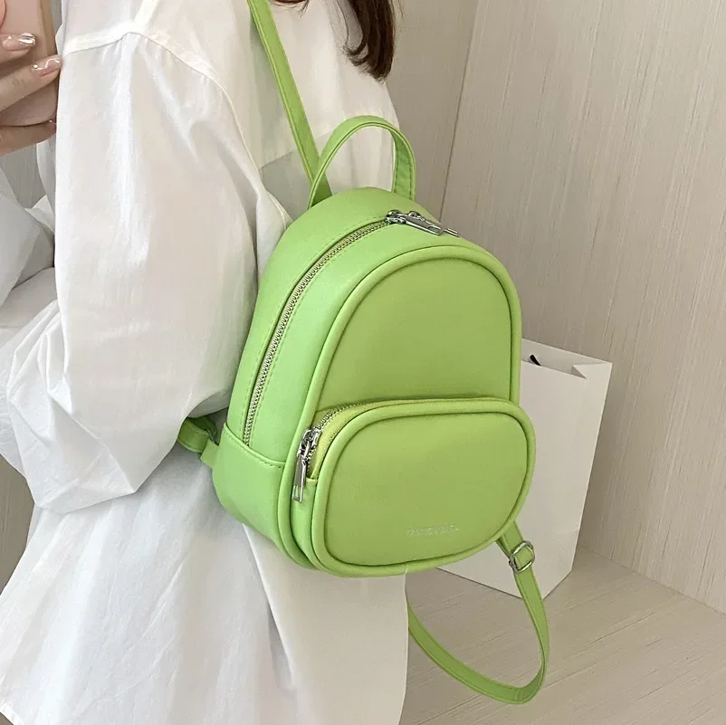 Women Backpack 2023 New Small Square Shoulder Bags Candy Color Bag Fashion Travel Small Backpack Cute Backpack