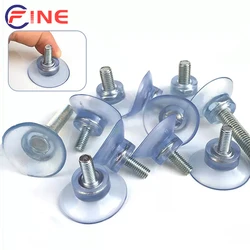 M6/M8 Screw Transparent Rubber Suction Cup Sucker Turn Nut Hooks for Glass Table Tops Storage Tool Wall Picture Hanging Hook