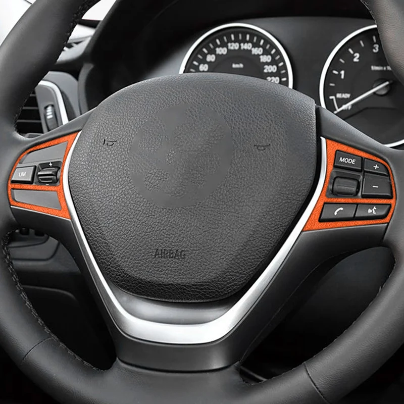 Boutons de volant pour BMW F20 F21 F30 F34, autocollants de cadre de garniture, Protection de voiture, accessoires de réglage intérieur en Alcantara