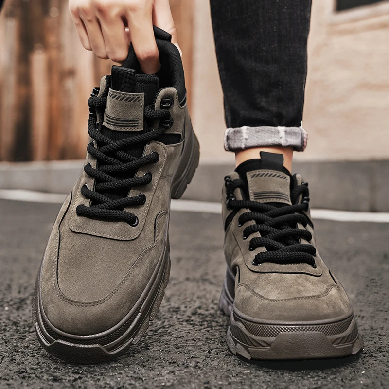 Men's Waterproof Hiking Work Boots Non-Slip Lightweight Outdoors Non-Slip Desert Boots image 4