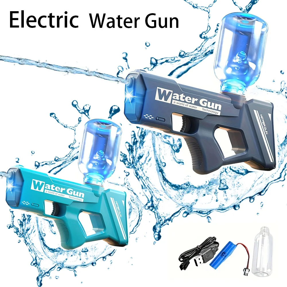 

2025 NEW children Electric Water Guns Powerful Squirt Automatic Full Automatic Water Guns Summer Outdoor Beach Toy ForKid gift