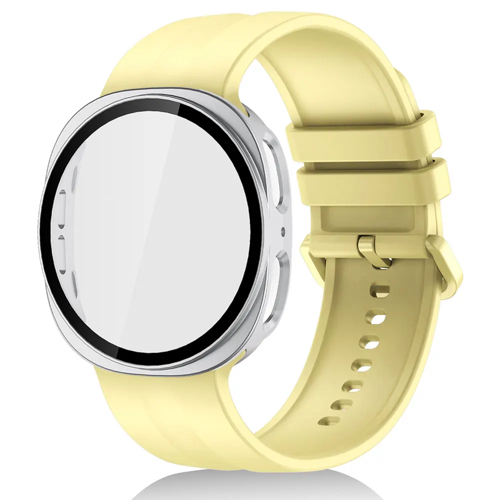 PC Case+Strap For Galaxy Watch 8 40mm 44mm Protector Cover Band For Samsung Galaxy Watch 9 40mm 44mm Silicone Wristband Correa