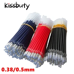 0.38/0.5mm Gel Pen Refill Blue/Black Ink Office School Stationery Writing Ballpoint refill 10/20/50/100pcs/set Handles Rods