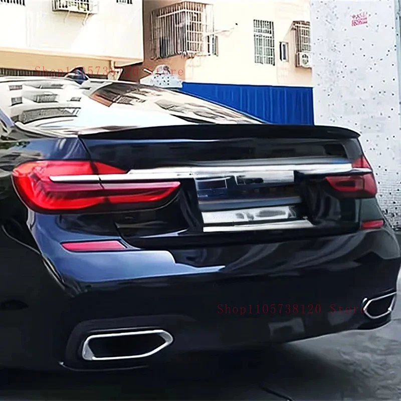 Factory Hot Selling High Quality Universal Ducktail Rear Trunk Lip Spoiler Wings Glossy Black Carbon Look Sedan Sport Styling E