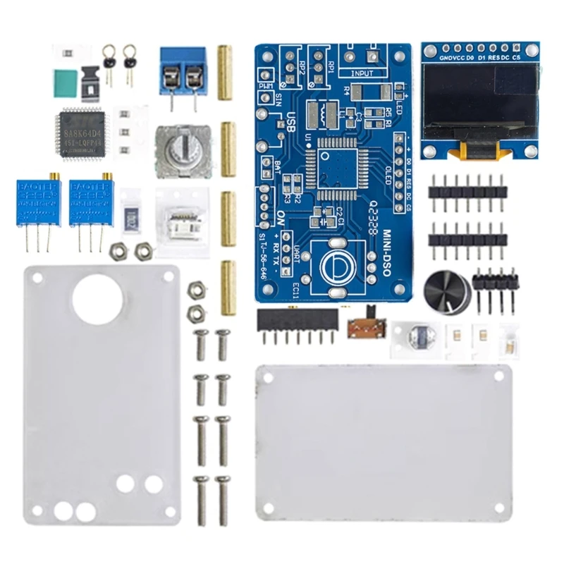 Educational Oscilloscope set with LCD Display & STC8K8A Electronic Project Development for Students & Makerspaces